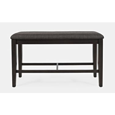 American Upholstered 42 Inch Counter Bench In Rustic Brown