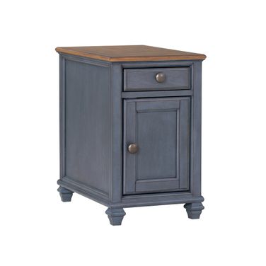 Americana 14 Inch Chairside Table In Blue