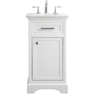 Americana 19 Inch Single Bathroom Vanity Set In White