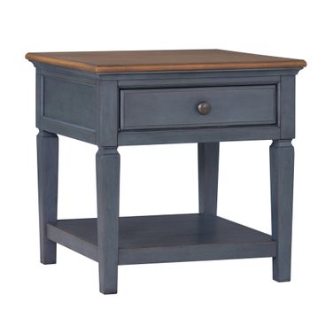 Americana 24 Inch End Table In Blue