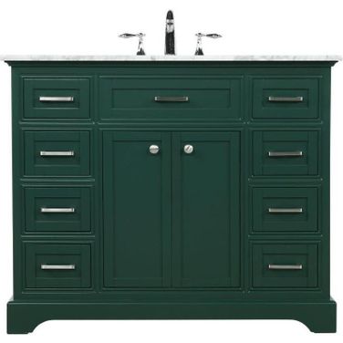 Americana 42 Inch Single Bathroom Vanity In Green