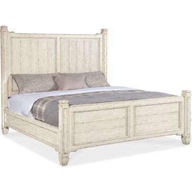 Americana California King Panel Bed In White