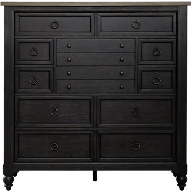Americana Farmhouse 12 Drawer Chesser In Black