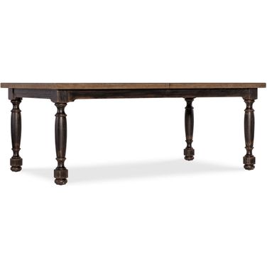 Americana Leg Dining Table W/1-22In Leaf In Black