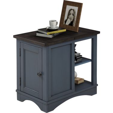 Americana Modern Denim Chairside End Table