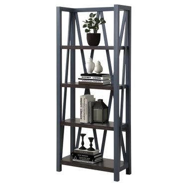 Americana Modern Denim Etagere Bookcase