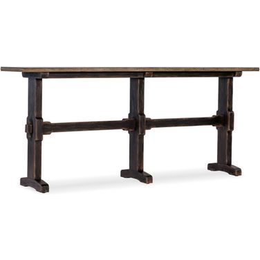 Americana Trestle Console Table In Black