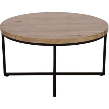 Ames 36 Inch Round Coffee Table In Natural