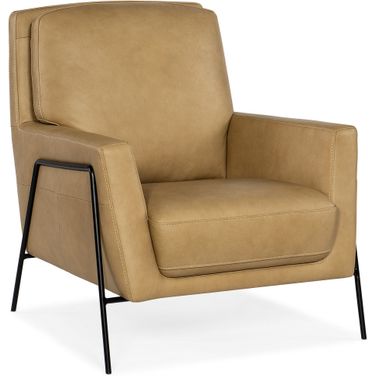 Amette Metal Frame Club Chair In Brown