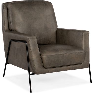 Amette Metal Frame Club Chair In Grey