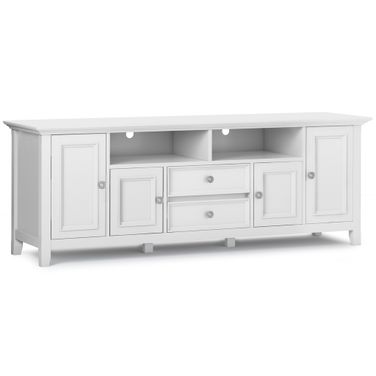 Amherst 72 Inch Solid Wood TV Media Stand In White