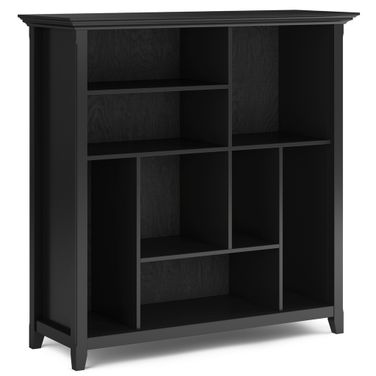 Amherst Solid Wood Multi Cube Bookcase and Storage Unit In Black