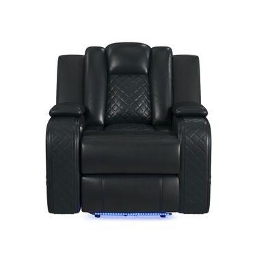 Amias Power Motion Recliner with Power Headrest and LED In Black
