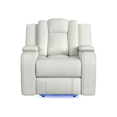 Amias Power Motion Recliner with Power Headrest and LED In Oyster