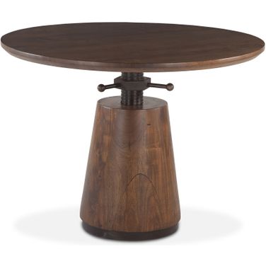 Amici and Iron Adjustable Dining Table In Brown