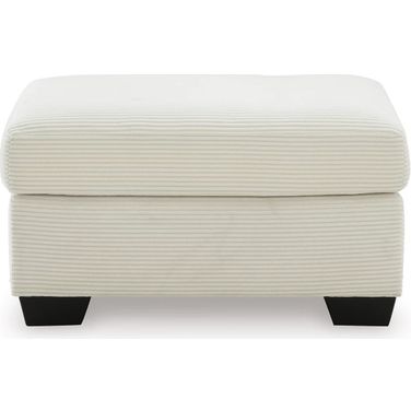 Ammon Ottoman In Ivory