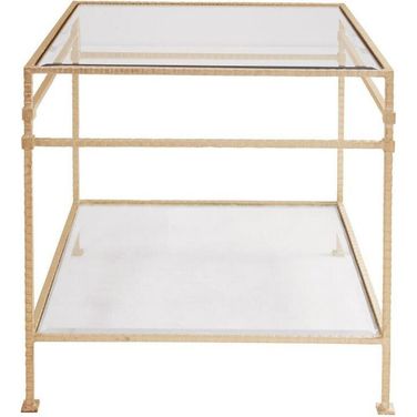 Amos Gold Leaf Square Table