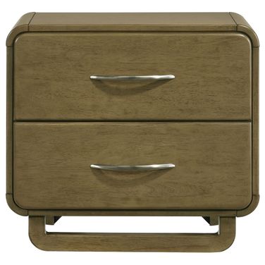 Amsbury 2-Drawer Nightstand Bedside Table In Nutmeg