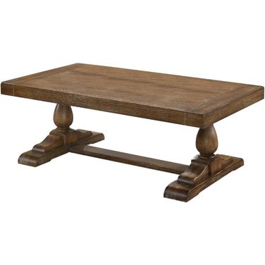 Amy 52 Inch Transitional Wood Coffee Table In Driftwood