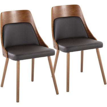 Anabelle Chair Set of 2 In Brown