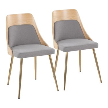 Anabelle Chair Set of 2 In Natural and Grey