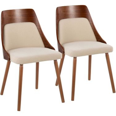 Anabelle Chair Set of 2 In Walnut