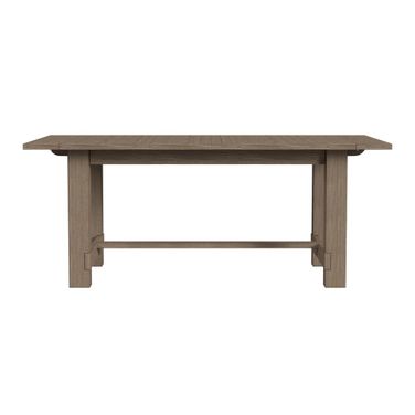 Anacortes Trestle Table With Two Leaves In Dark Taupe