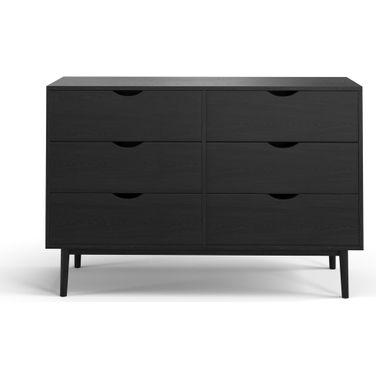 Analise 6-Drawer Dresser In Black