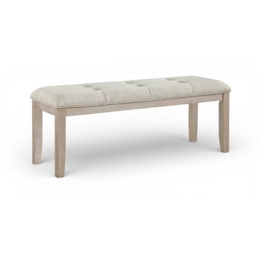 Ananda Fabric Upholstered Bench In Beige