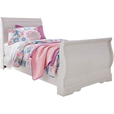 Anarasia White Twin Sleigh Bed