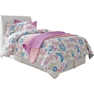 Anarasia White Twin Sleigh Headboard Only