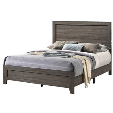 Anastasia Eastern King Bed In Rustic Gray