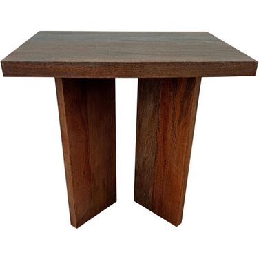 Andando Rectangular Solid Wood End Table Mango Brown