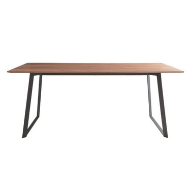 Anderson 71 Inch Rectangular Table In Walnut and Black