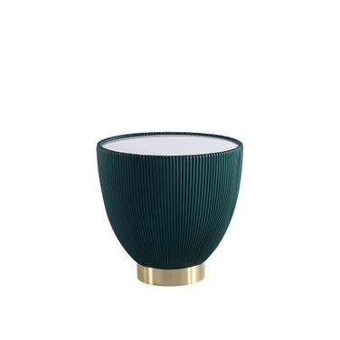 Anderson Ceramic Faux Marble Tabletop End Table In Green