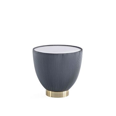 Anderson Ceramic Faux Marble Tabletop End Table In Grey