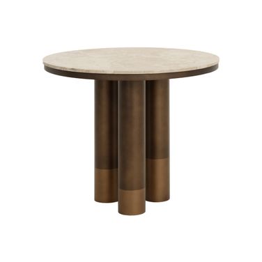 Andina 36 Inch Andina Bistro Table In Greige and Bronze
