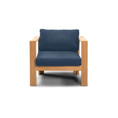 Ando Club Chair In Spectrum Indigo and Teak