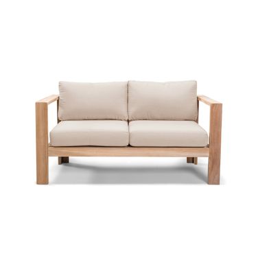 Ando Loveseat In Canvas Flax and Teak