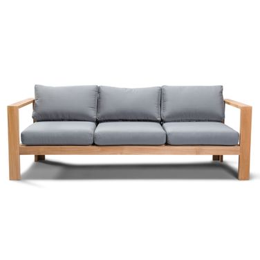 Ando Sofa In Canvas Charcoal and Teak