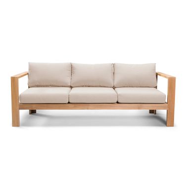 Ando Sofa In Canvas Flax and Teak