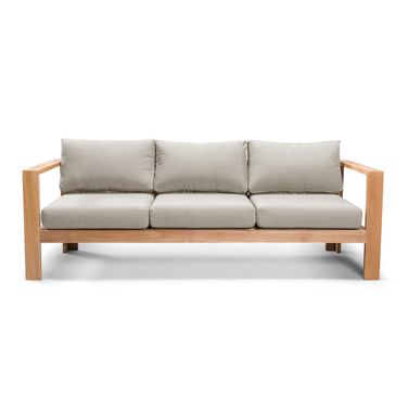 Ando Sofa In Cast Silver and Teak