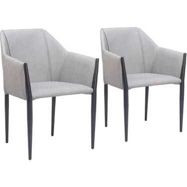 Andover Dining Chair Set of 2 In Slate Gray