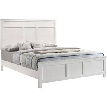 Andover White Cal. King Panel Bed