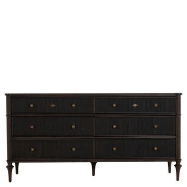 Andrea Dresser In Dark Stained Oak and Antique Brass