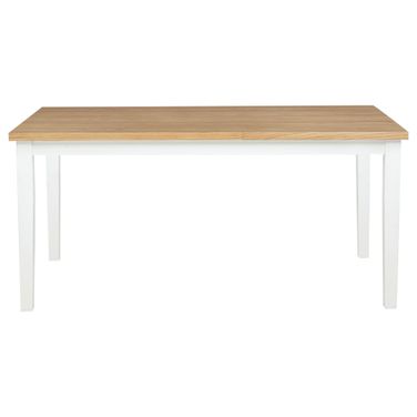Andrews 66-Inch Rectangular Dining Table In Light Ash and White
