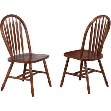 Andrews Arrowback Chestnut Brown Dining Chair Set of 2