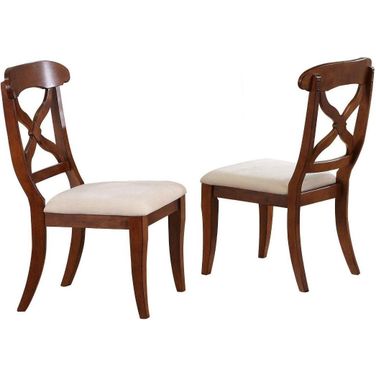 Andrews Chestnut Brown Dining Chair Set of 2