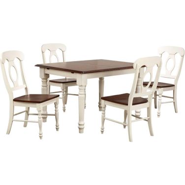 Andrews Napoleon Chairs 5 Piece Butterfly Leaf Dining Set