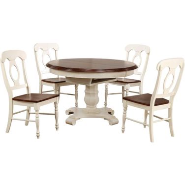 Andrews Napoleon Chairs 5 Piece Butterfly Leaf Dining Set
